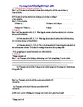 Một số bài toán bồi dưỡng học sinh giỏi môn Toán Lớp 1